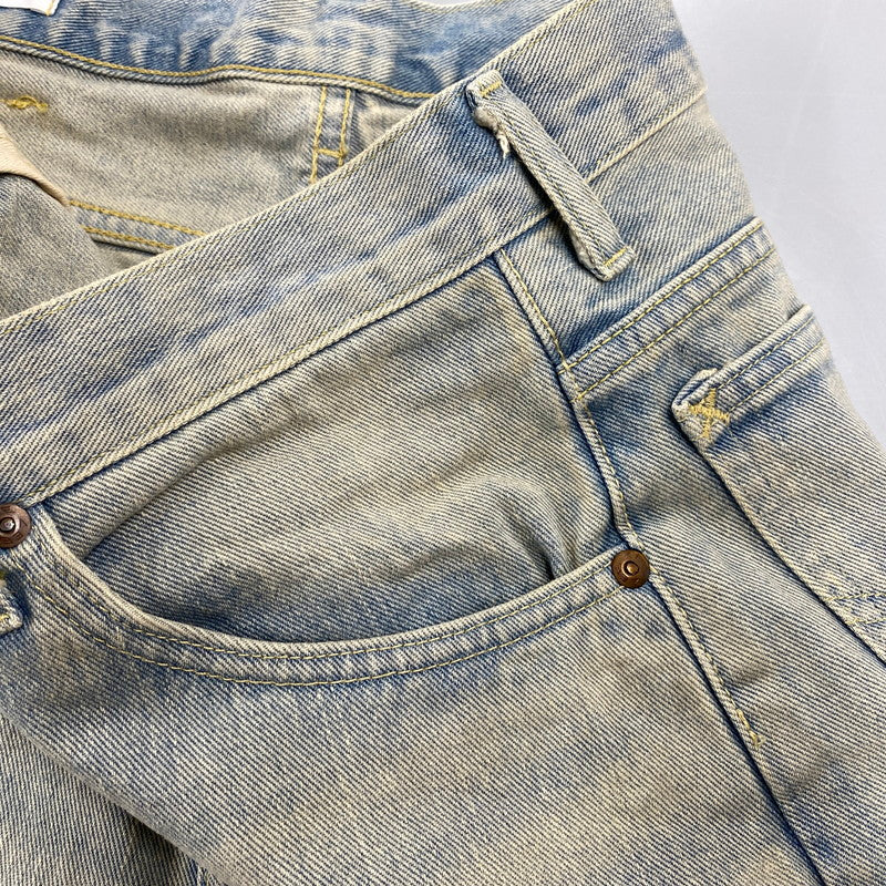 【中古品】【メンズ】 Lee リー RIDER WIDE SHORTS LM9831 ライダー ワイド ショーツ ショートパンツ 158-260814-as-03-izu サイズ：M カラー：ライトインディゴ 万代Net店