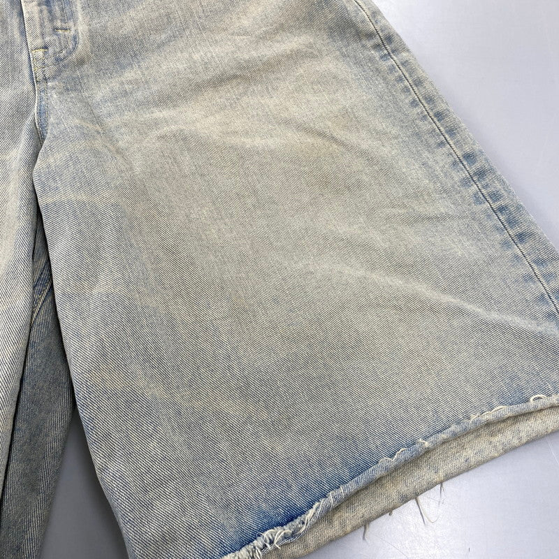 【中古品】【メンズ】 Lee リー RIDER WIDE SHORTS LM9831 ライダー ワイド ショーツ ショートパンツ 158-260814-as-03-izu サイズ：M カラー：ライトインディゴ 万代Net店