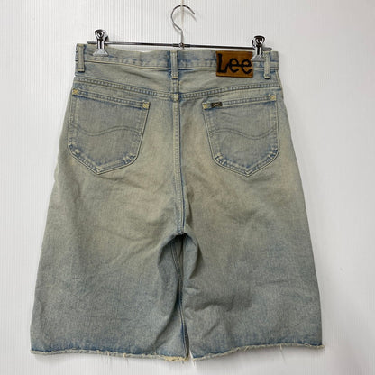 【中古品】【メンズ】 Lee リー RIDER WIDE SHORTS LM9831 ライダー ワイド ショーツ ショートパンツ 158-260814-as-03-izu サイズ：M カラー：ライトインディゴ 万代Net店