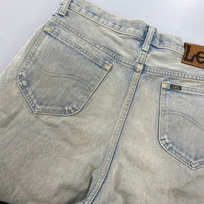【中古品】【メンズ】 Lee リー RIDER WIDE SHORTS LM9831 ライダー ワイド ショーツ ショートパンツ 158-260814-as-03-izu サイズ：M カラー：ライトインディゴ 万代Net店