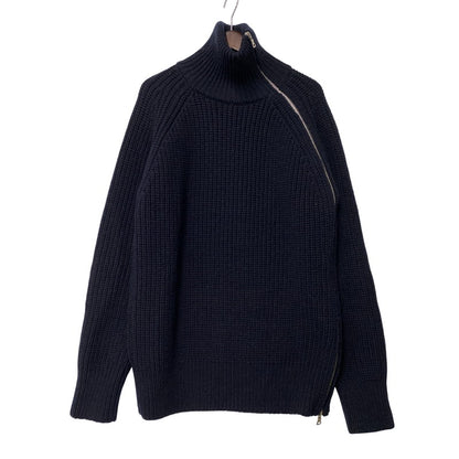 【中古品】【メンズ】 DRIS VAN NOTTEN ドリスヴァンノッテン 242-021232-9706-509 24AW MONTY 9706 M.K.SWEATER セーター 141-260805-yn-04-izu サイズ：M カラー：ネイビー 万代Net店
