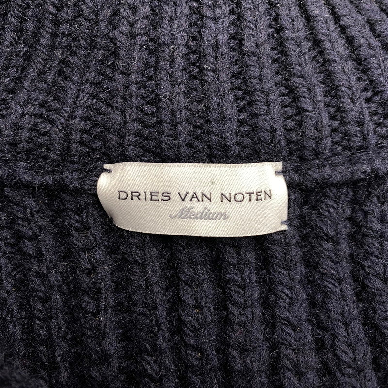 【中古品】【メンズ】 DRIS VAN NOTTEN ドリスヴァンノッテン 242-021232-9706-509 24AW MONTY 9706 M.K.SWEATER セーター 141-260805-yn-04-izu サイズ：M カラー：ネイビー 万代Net店