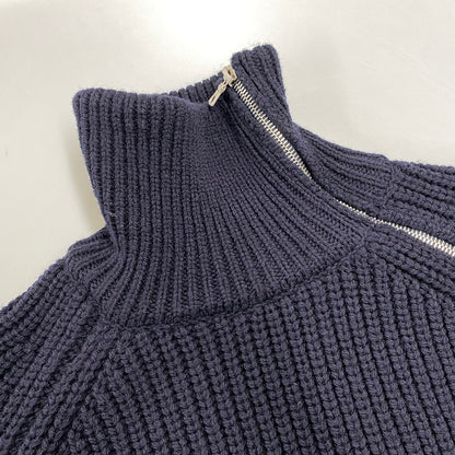 【中古品】【メンズ】 DRIS VAN NOTTEN ドリスヴァンノッテン 242-021232-9706-509 24AW MONTY 9706 M.K.SWEATER セーター 141-260805-yn-04-izu サイズ：M カラー：ネイビー 万代Net店