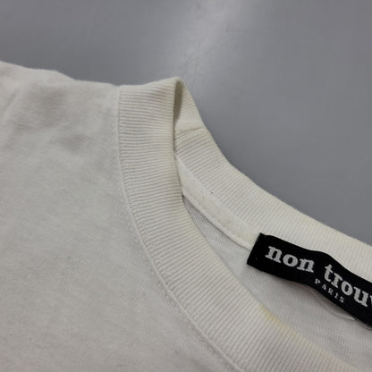 【中古品】【メンズ】 NON TROUVE ノン トルヴェ ALEXANDER WANG GRAPHIC SS TEE アレキサンダー ワン グラフィック ショートスリーブ Tシャツ 半袖　トップス 141-260812-yn-01-izu サイズ：不明 カラー：ホワイト 万代Net店