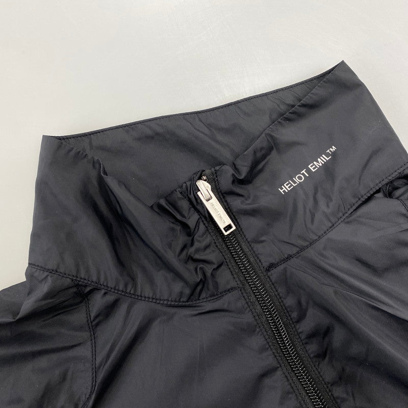 【中古品】【メンズ】 HELIOT EMIL エリオット エミル HALF ZIP NYLON SS PULLOVER ハーフジップ ナイロン ショートスリーブ プルオーバー 141-260805-yn-02-izu サイズ：XL カラー：ブラック 万代Net店