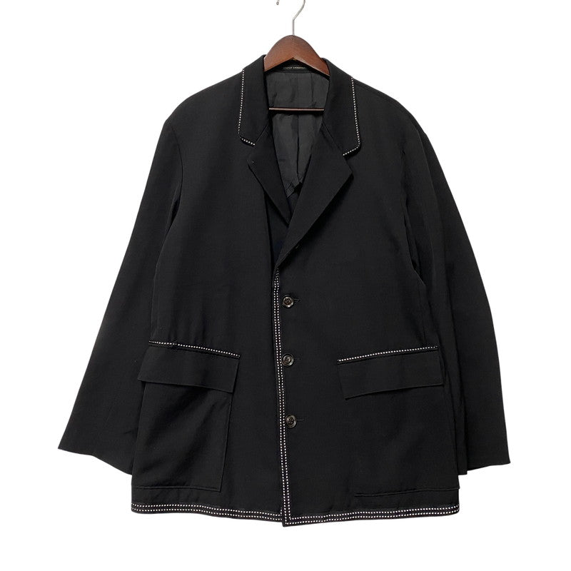 【現状渡し品】【メンズ】 YOHJI YAMAMOTO ヨウジヤマモト Y'S FOR MEN MQ-J25-180 03SS STITCH WOOL TAILORED JACKET ステッチ ウール テーラード ジャケット 140-260805-yn-01-izu サイズ：2 カラー：ブラック 万代Net店