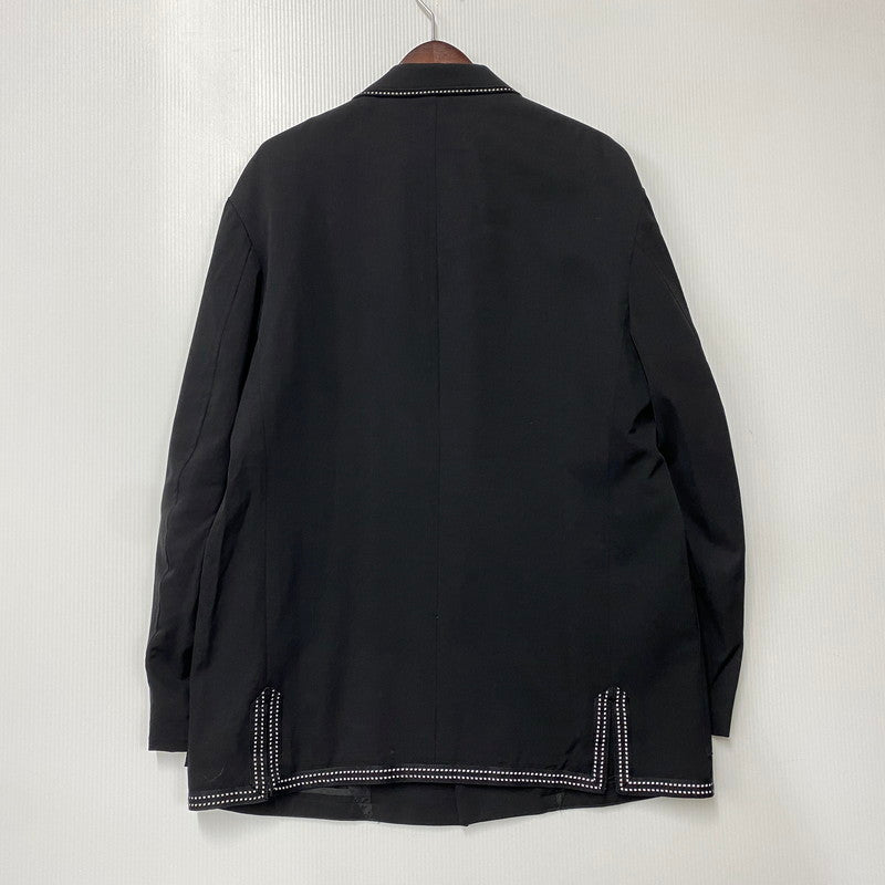 【現状渡し品】【メンズ】 YOHJI YAMAMOTO ヨウジヤマモト Y'S FOR MEN MQ-J25-180 03SS STITCH WOOL TAILORED JACKET ステッチ ウール テーラード ジャケット 140-260805-yn-01-izu サイズ：2 カラー：ブラック 万代Net店