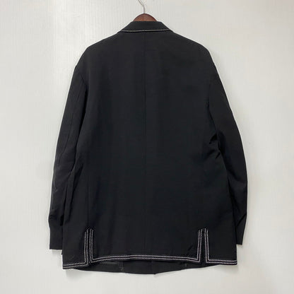 【現状渡し品】【メンズ】 YOHJI YAMAMOTO ヨウジヤマモト Y'S FOR MEN MQ-J25-180 03SS STITCH WOOL TAILORED JACKET ステッチ ウール テーラード ジャケット 140-260805-yn-01-izu サイズ：2 カラー：ブラック 万代Net店