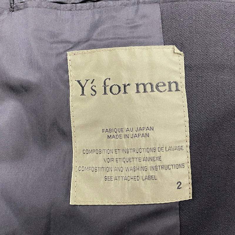 【現状渡し品】【メンズ】 YOHJI YAMAMOTO ヨウジヤマモト Y'S FOR MEN MQ-J25-180 03SS STITCH WOOL TAILORED JACKET ステッチ ウール テーラード ジャケット 140-260805-yn-01-izu サイズ：2 カラー：ブラック 万代Net店