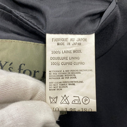 【現状渡し品】【メンズ】 YOHJI YAMAMOTO ヨウジヤマモト Y'S FOR MEN MQ-J25-180 03SS STITCH WOOL TAILORED JACKET ステッチ ウール テーラード ジャケット 140-260805-yn-01-izu サイズ：2 カラー：ブラック 万代Net店