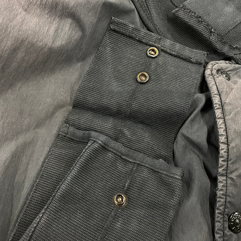 【現状渡し品】【メンズ】 STONE ISLAND ストーンアイランド 03AW COTTON NYLON BOMBER JACKET コットン ナイロン ボンバー ジャケット アウター 141-260805-yn-06-izu サイズ：XL カラー：ブラック 万代Net店