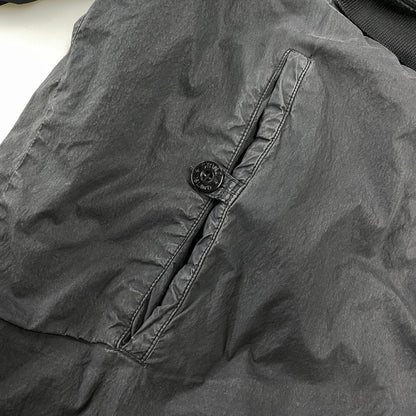 【現状渡し品】【メンズ】 STONE ISLAND ストーンアイランド 03AW COTTON NYLON BOMBER JACKET コットン ナイロン ボンバー ジャケット アウター 141-260805-yn-06-izu サイズ：XL カラー：ブラック 万代Net店