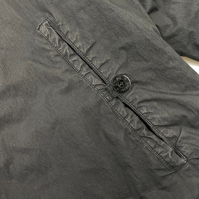 【現状渡し品】【メンズ】 STONE ISLAND ストーンアイランド 03AW COTTON NYLON BOMBER JACKET コットン ナイロン ボンバー ジャケット アウター 141-260805-yn-06-izu サイズ：XL カラー：ブラック 万代Net店