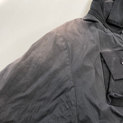 【現状渡し品】【メンズ】 STONE ISLAND ストーンアイランド 03AW COTTON NYLON BOMBER JACKET コットン ナイロン ボンバー ジャケット アウター 141-260805-yn-06-izu サイズ：XL カラー：ブラック 万代Net店