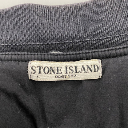 【現状渡し品】【メンズ】 STONE ISLAND ストーンアイランド 03AW COTTON NYLON BOMBER JACKET コットン ナイロン ボンバー ジャケット アウター 141-260805-yn-06-izu サイズ：XL カラー：ブラック 万代Net店
