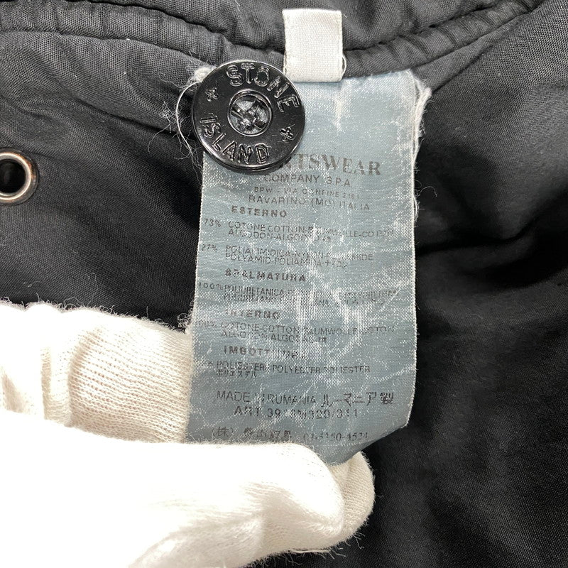 【現状渡し品】【メンズ】 STONE ISLAND ストーンアイランド 03AW COTTON NYLON BOMBER JACKET コットン ナイロン ボンバー ジャケット アウター 141-260805-yn-06-izu サイズ：XL カラー：ブラック 万代Net店