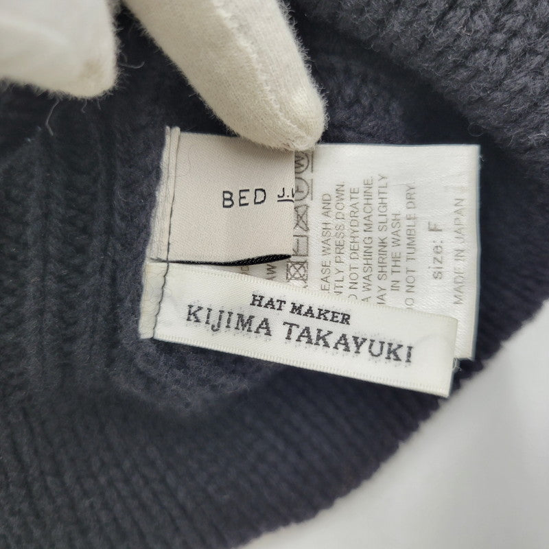 【中古品】【メンズ/レディース】 BED J.W. FORD ベッドフォード × KIJIMA TAKAYUKI キジマタカユキ OVERSIZED KNITTING CAP 24AW-KJ-HT01 オーバーサイズ ニットキャップ ニット帽 帽子 185-260814-as-12-izu サイズ：F カラー：ブラック 万代Net店