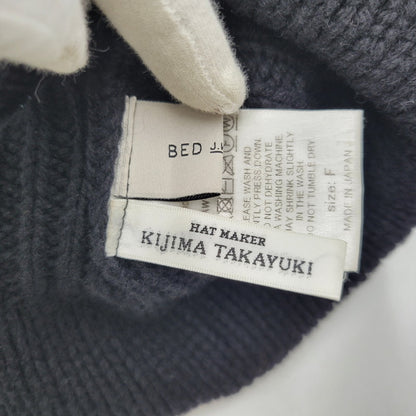 【中古品】【メンズ/レディース】 BED J.W. FORD ベッドフォード × KIJIMA TAKAYUKI キジマタカユキ OVERSIZED KNITTING CAP 24AW-KJ-HT01 オーバーサイズ ニットキャップ ニット帽 帽子 185-260814-as-12-izu サイズ：F カラー：ブラック 万代Net店