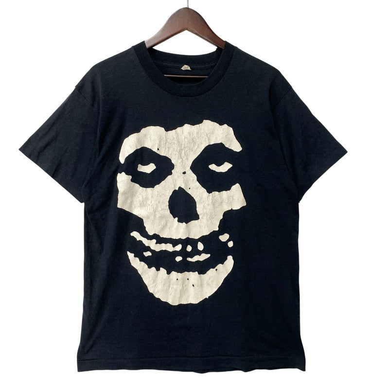 【現状渡し品】【メンズ】 MISFITS ミスフィッツ SCREEN STARS スクリーンスターズ USA製 両シングル 80S SKULL スカル SS TEE ショートスリーブ Tシャツ トップス 半袖 146-260807-ya-04-izu サイズ：Ｌ カラー：ブラック 万代Net店