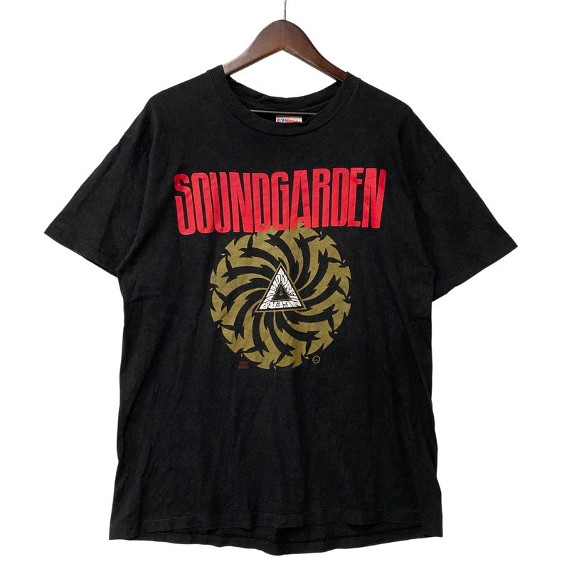【中古品】【メンズ】 SOUND GARDEN サウンドガーデン HANES ヘインズ USA製 c1991 90S BADMOTORFINGER バッドモーターフィンガー SS TEE ショートスリーブ Tシャツ トップス 半袖 146-260807-ya-03-izu サイズ：L カラー：ブラック 万代Net店
