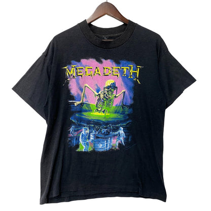 【現状渡し品】【メンズ】 MEGADETH メガデス 両シングル c1989 80S CONTAMINATED コンタミネイテッド SS TEE ショートスリーブ Tシャツ トップス 半袖 146-260807-ya-06-izu サイズ：下記参照 カラー：ブラック 万代Net店
