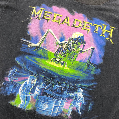 【現状渡し品】【メンズ】 MEGADETH メガデス 両シングル c1989 80S CONTAMINATED コンタミネイテッド SS TEE ショートスリーブ Tシャツ トップス 半袖 146-260807-ya-06-izu サイズ：下記参照 カラー：ブラック 万代Net店