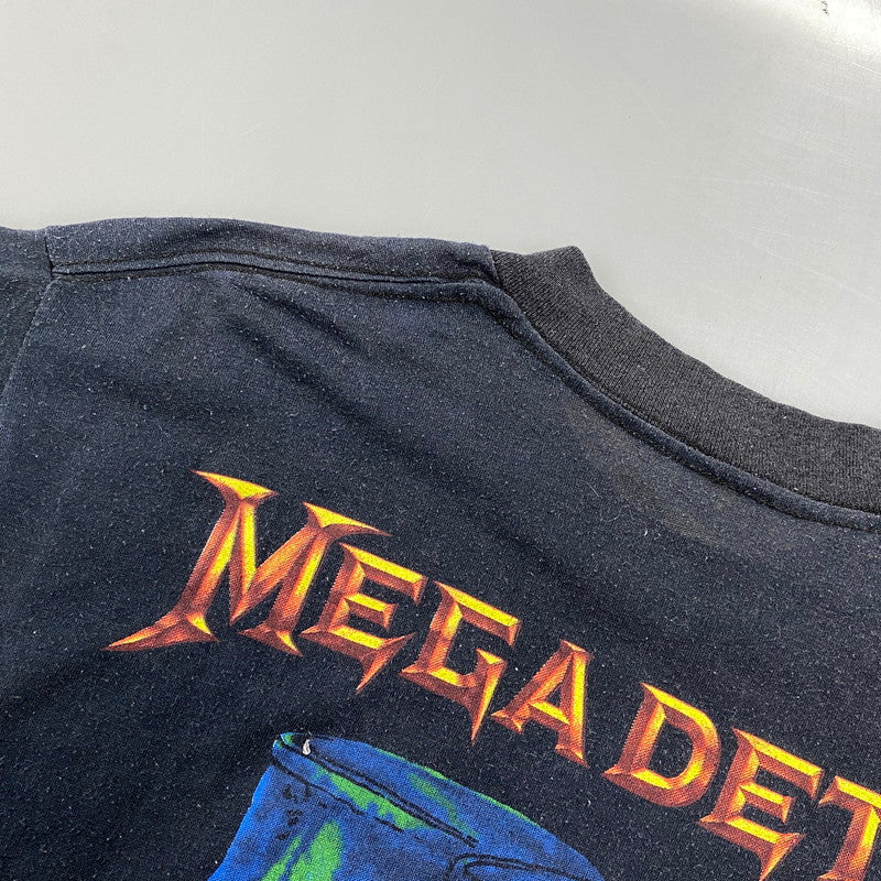 【現状渡し品】【メンズ】 MEGADETH メガデス 両シングル c1989 80S CONTAMINATED コンタミネイテッド SS TEE ショートスリーブ Tシャツ トップス 半袖 146-260807-ya-06-izu サイズ：下記参照 カラー：ブラック 万代Net店