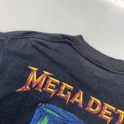 【現状渡し品】【メンズ】 MEGADETH メガデス 両シングル c1989 80S CONTAMINATED コンタミネイテッド SS TEE ショートスリーブ Tシャツ トップス 半袖 146-260807-ya-06-izu サイズ：下記参照 カラー：ブラック 万代Net店