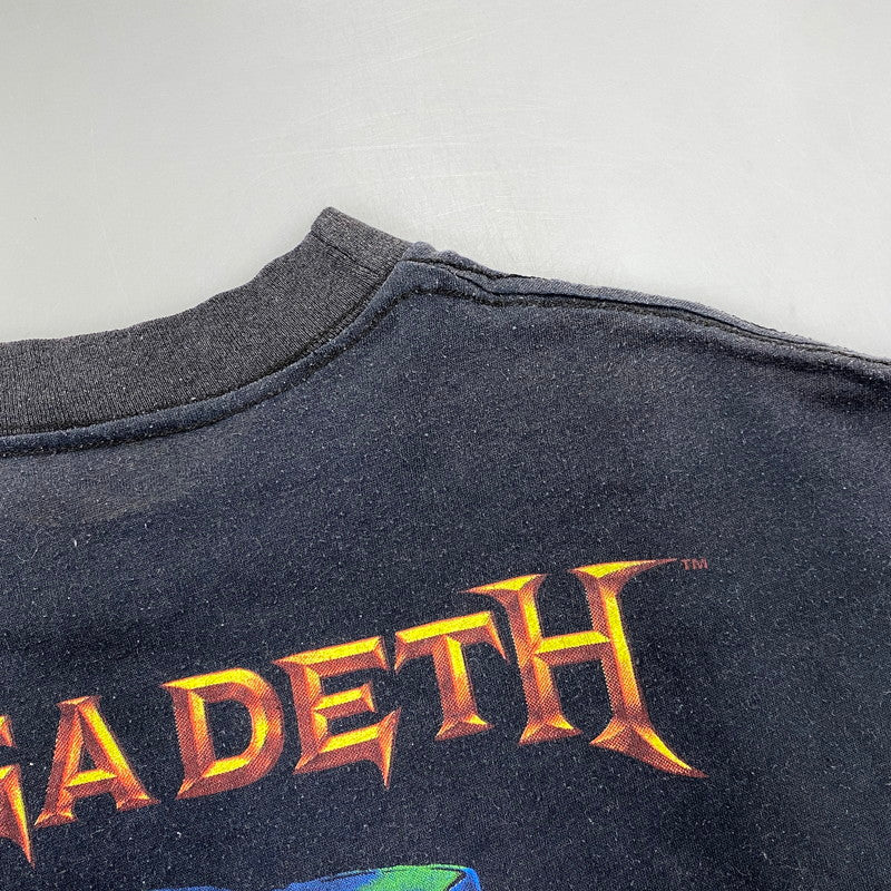【現状渡し品】【メンズ】 MEGADETH メガデス 両シングル c1989 80S CONTAMINATED コンタミネイテッド SS TEE ショートスリーブ Tシャツ トップス 半袖 146-260807-ya-06-izu サイズ：下記参照 カラー：ブラック 万代Net店