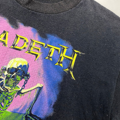 【現状渡し品】【メンズ】 MEGADETH メガデス 両シングル c1989 80S CONTAMINATED コンタミネイテッド SS TEE ショートスリーブ Tシャツ トップス 半袖 146-260807-ya-06-izu サイズ：下記参照 カラー：ブラック 万代Net店
