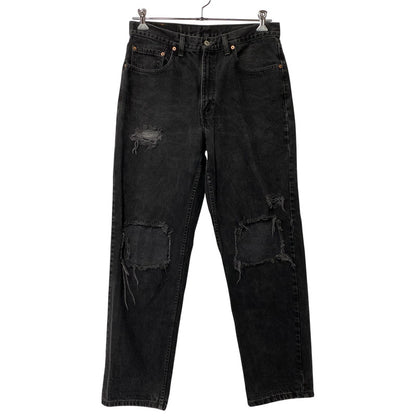 【現状渡し品】【メンズ】 Levi's リーバイス 550 RELAXED FIT BLACK DENIM PANTS 00550-0260 ブラックデニムパンツ ジーンズ 刻印217 後染め 157-260814-as-02-izu サイズ：34×32 カラー：ブラック 万代Net店