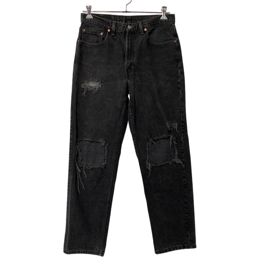 【現状渡し品】【メンズ】 Levi's リーバイス 550 RELAXED FIT BLACK DENIM PANTS 00550-0260 ブラックデニムパンツ ジーンズ 刻印217 後染め 157-260814-as-02-izu サイズ：34×32 カラー：ブラック 万代Net店