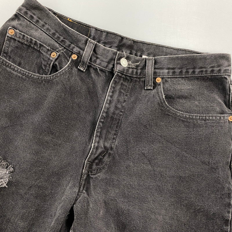 【現状渡し品】【メンズ】 Levi's リーバイス 550 RELAXED FIT BLACK DENIM PANTS 00550-0260 ブラックデニムパンツ ジーンズ 刻印217 後染め 157-260814-as-02-izu サイズ：34×32 カラー：ブラック 万代Net店