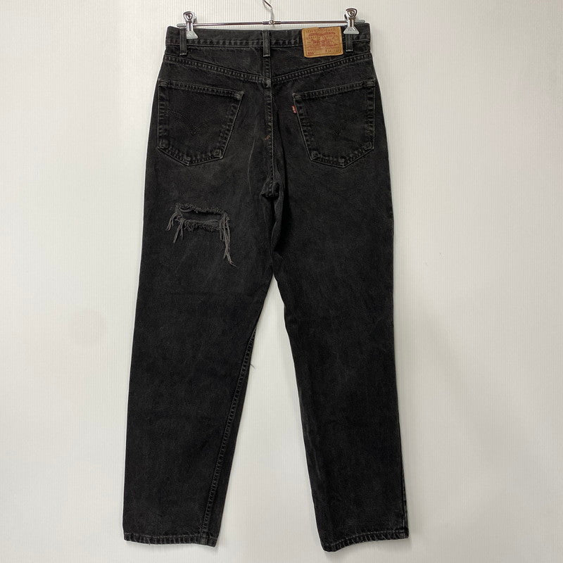 【現状渡し品】【メンズ】 Levi's リーバイス 550 RELAXED FIT BLACK DENIM PANTS 00550-0260 ブラックデニムパンツ ジーンズ 刻印217 後染め 157-260814-as-02-izu サイズ：34×32 カラー：ブラック 万代Net店