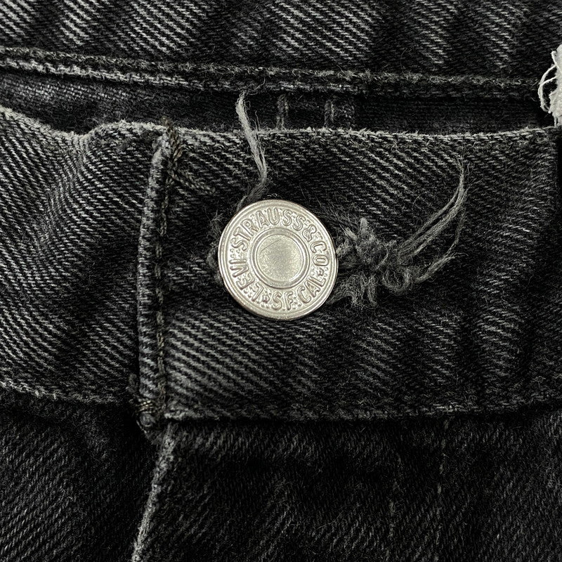 【現状渡し品】【メンズ】 Levi's リーバイス 550 RELAXED FIT BLACK DENIM PANTS 00550-0260 ブラックデニムパンツ ジーンズ 刻印217 後染め 157-260814-as-02-izu サイズ：34×32 カラー：ブラック 万代Net店