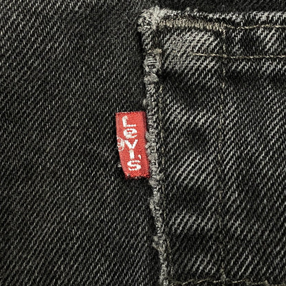 【現状渡し品】【メンズ】 Levi's リーバイス 550 RELAXED FIT BLACK DENIM PANTS 00550-0260 ブラックデニムパンツ ジーンズ 刻印217 後染め 157-260814-as-02-izu サイズ：34×32 カラー：ブラック 万代Net店