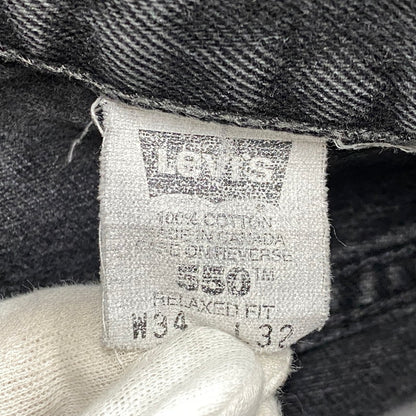 【現状渡し品】【メンズ】 Levi's リーバイス 550 RELAXED FIT BLACK DENIM PANTS 00550-0260 ブラックデニムパンツ ジーンズ 刻印217 後染め 157-260814-as-02-izu サイズ：34×32 カラー：ブラック 万代Net店