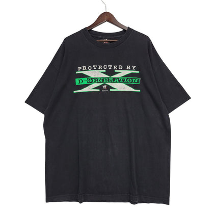 【中古品】【メンズ】 WWE ワールドレスリングエンターテインメント c2002 PROTECTED BY D-GENERATION SS TEE D-ジェネレーション ショートスリーブ Tシャツ トップス 146-260815-kh-03-izu サイズ：2XL カラー：ブラック 万代Net店