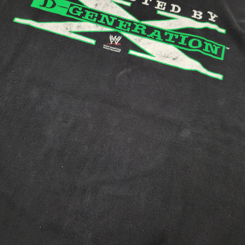 【中古品】【メンズ】 WWE ワールドレスリングエンターテインメント c2002 PROTECTED BY D-GENERATION SS TEE D-ジェネレーション ショートスリーブ Tシャツ トップス 146-260815-kh-03-izu サイズ：2XL カラー：ブラック 万代Net店