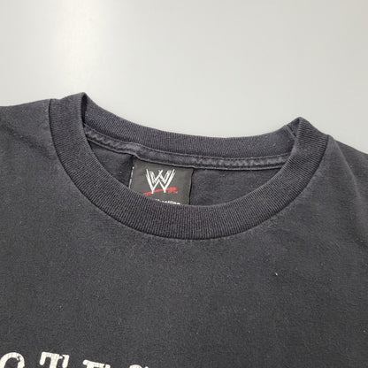 【中古品】【メンズ】 WWE ワールドレスリングエンターテインメント c2002 PROTECTED BY D-GENERATION SS TEE D-ジェネレーション ショートスリーブ Tシャツ トップス 146-260815-kh-03-izu サイズ：2XL カラー：ブラック 万代Net店