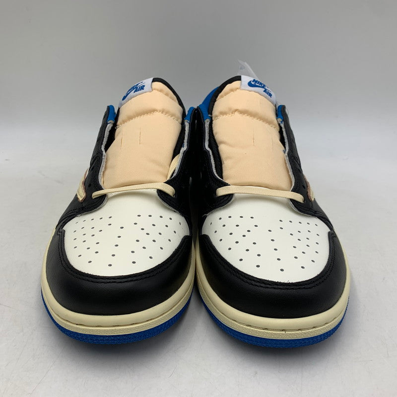【中古美品】【メンズ】 NIKE ナイキ × TRAVIS SCOTT トラヴィス スコット × FRAGMENT DESIGN フラグメントデザイン AIR JORDAN 1 LOW OG SP DM7866-140 エアジョーダン1 スニーカー 靴 160-260806-as-26-izu サイズ：28cm カラー：SAIL/MILITARY BLUE-BLACK 万代Net店
