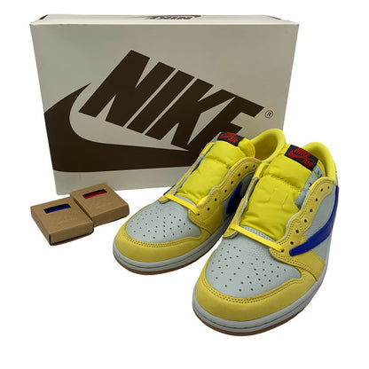【中古美品】【メンズ】 NIKE ナイキ × TRAVIS SCOTT トラヴィス スコット WMNS AIR JORDAN 1 LOW OG SP DZ4137-700 ウィメンズ エア ジョーダン 1 ロー スニーカー 靴 160-260806-as-23-izu サイズ：28.5cm カラー：CANARY/RACER BLUE-LIGHT SILVER 万代Net店