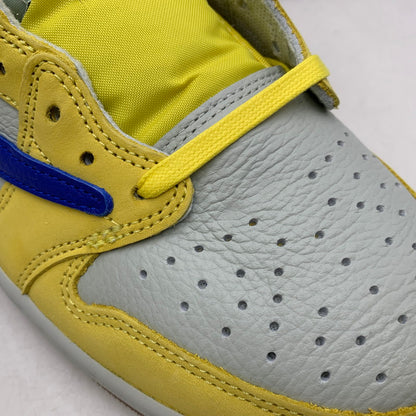 【中古美品】【メンズ】 NIKE ナイキ × TRAVIS SCOTT トラヴィス スコット WMNS AIR JORDAN 1 LOW OG SP DZ4137-700 ウィメンズ エア ジョーダン 1 ロー スニーカー 靴 160-260806-as-23-izu サイズ：28.5cm カラー：CANARY/RACER BLUE-LIGHT SILVER 万代Net店