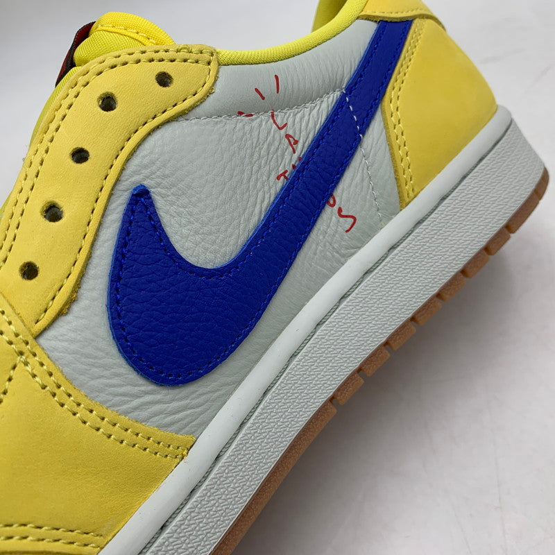 【中古美品】【メンズ】 NIKE ナイキ × TRAVIS SCOTT トラヴィス スコット WMNS AIR JORDAN 1 LOW OG SP DZ4137-700 ウィメンズ エア ジョーダン 1 ロー スニーカー 靴 160-260806-as-23-izu サイズ：28.5cm カラー：CANARY/RACER BLUE-LIGHT SILVER 万代Net店