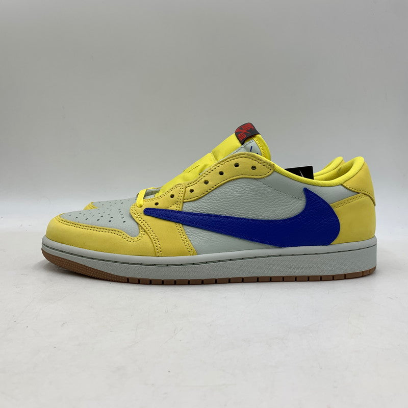 【中古美品】【メンズ】 NIKE ナイキ × TRAVIS SCOTT トラヴィス スコット WMNS AIR JORDAN 1 LOW OG SP DZ4137-700 ウィメンズ エア ジョーダン 1 ロー スニーカー 靴 160-260806-as-23-izu サイズ：28.5cm カラー：CANARY/RACER BLUE-LIGHT SILVER 万代Net店