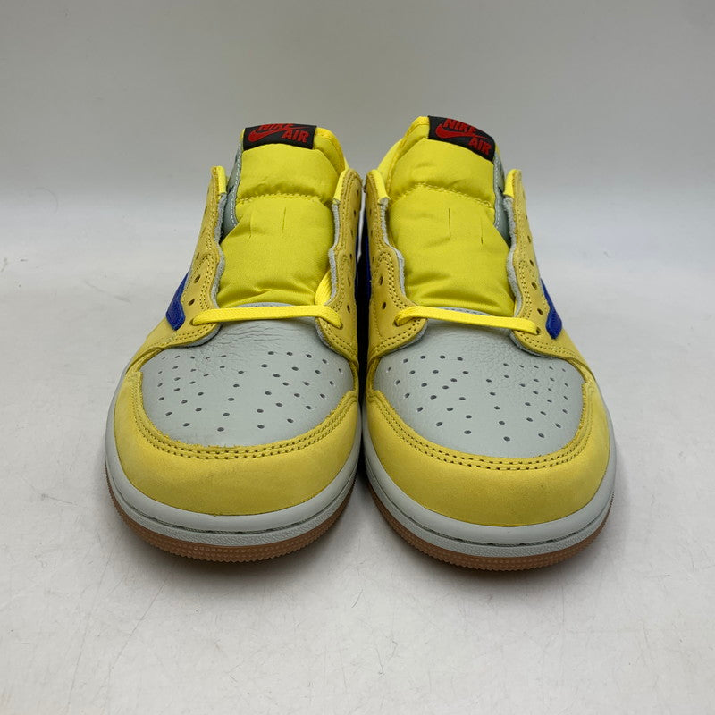 【中古美品】【メンズ】 NIKE ナイキ × TRAVIS SCOTT トラヴィス スコット WMNS AIR JORDAN 1 LOW OG SP DZ4137-700 ウィメンズ エア ジョーダン 1 ロー スニーカー 靴 160-260806-as-23-izu サイズ：28.5cm カラー：CANARY/RACER BLUE-LIGHT SILVER 万代Net店