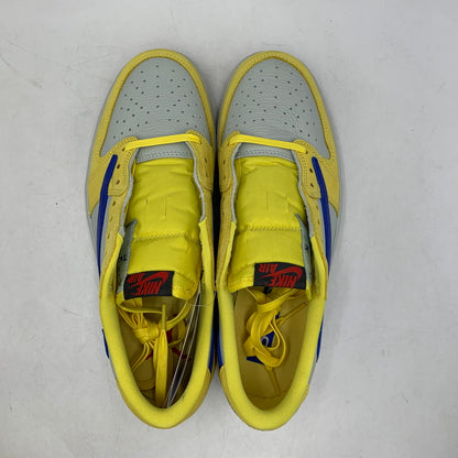 【中古美品】【メンズ】 NIKE ナイキ × TRAVIS SCOTT トラヴィス スコット WMNS AIR JORDAN 1 LOW OG SP DZ4137-700 ウィメンズ エア ジョーダン 1 ロー スニーカー 靴 160-260806-as-23-izu サイズ：28.5cm カラー：CANARY/RACER BLUE-LIGHT SILVER 万代Net店