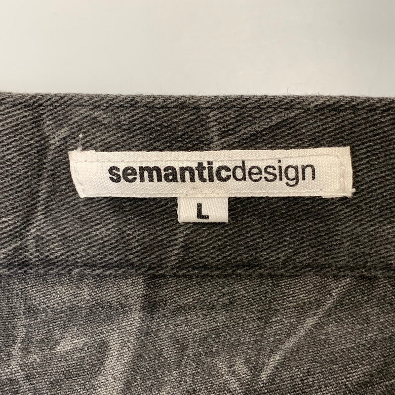 【中古品】【メンズ】 SEMANTIC DESIGN セマンティックデザイン WESTERN FLARE DENIM PANTS ウエスタン フレア デニム パンツ ボトムス ズボン 158-260814-cs-12-izu サイズ：L カラー：ブラック 万代Net店