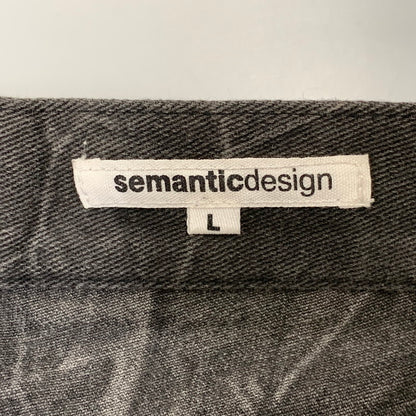 【中古品】【メンズ】 SEMANTIC DESIGN セマンティックデザイン WESTERN FLARE DENIM PANTS ウエスタン フレア デニム パンツ ボトムス ズボン 158-260814-cs-12-izu サイズ：L カラー：ブラック 万代Net店