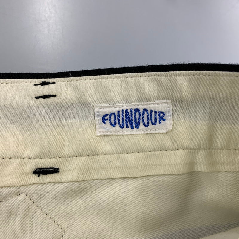 【中古品】【メンズ】 FOUNDOUR ファウンダ 015FD251015 25SS TWILL PANTS ツイル パンツ ボトムス ズボン 151-260814-cs-16-izu サイズ：4 カラー：ブラック 万代Net店